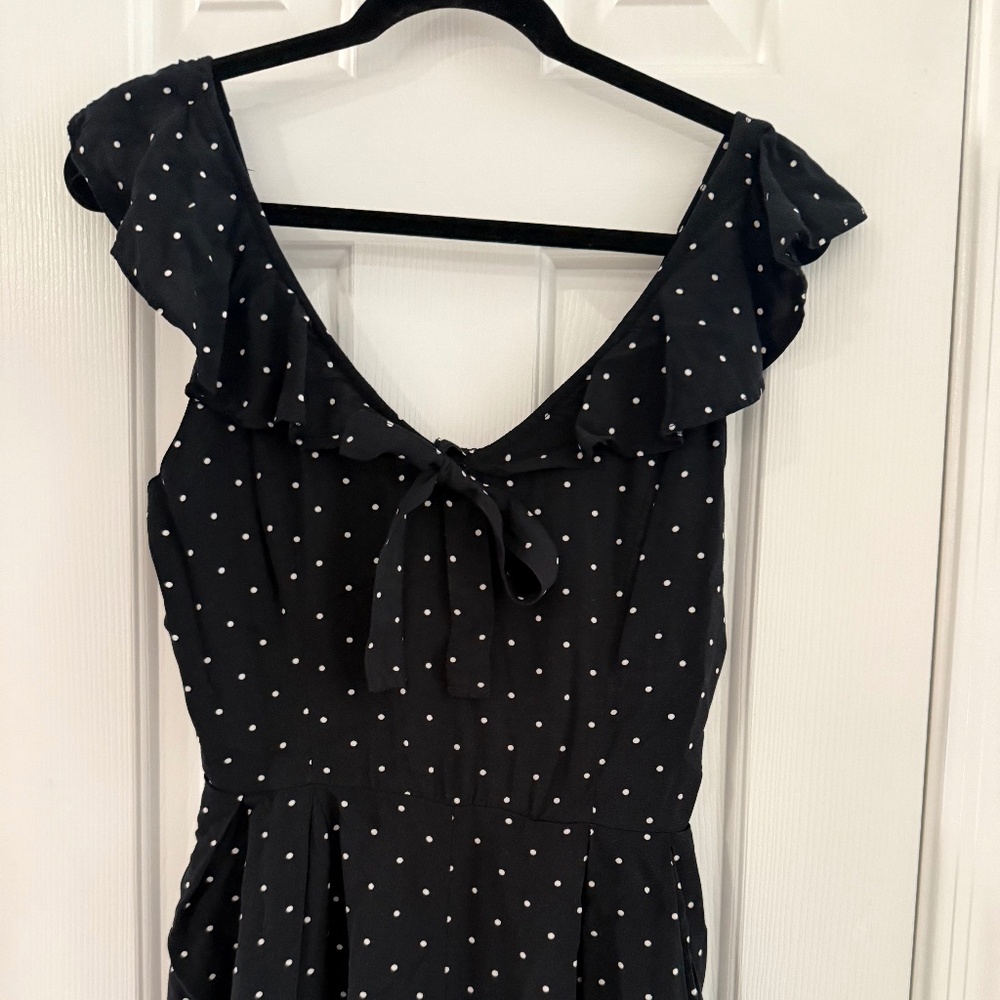 Black and White Polka Dot Romper